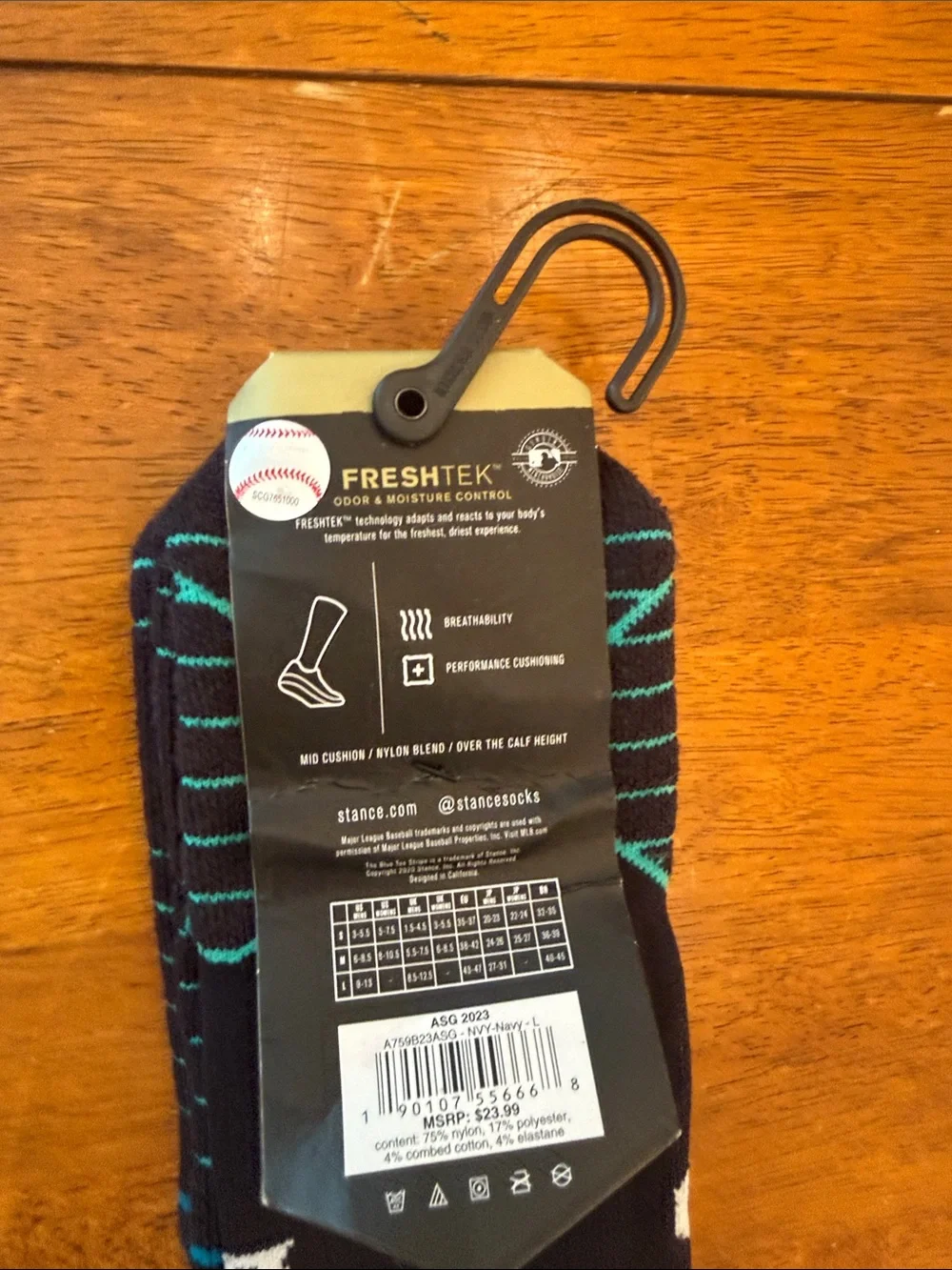 Stance Men's Navy and Teal MLB Crew Socks
